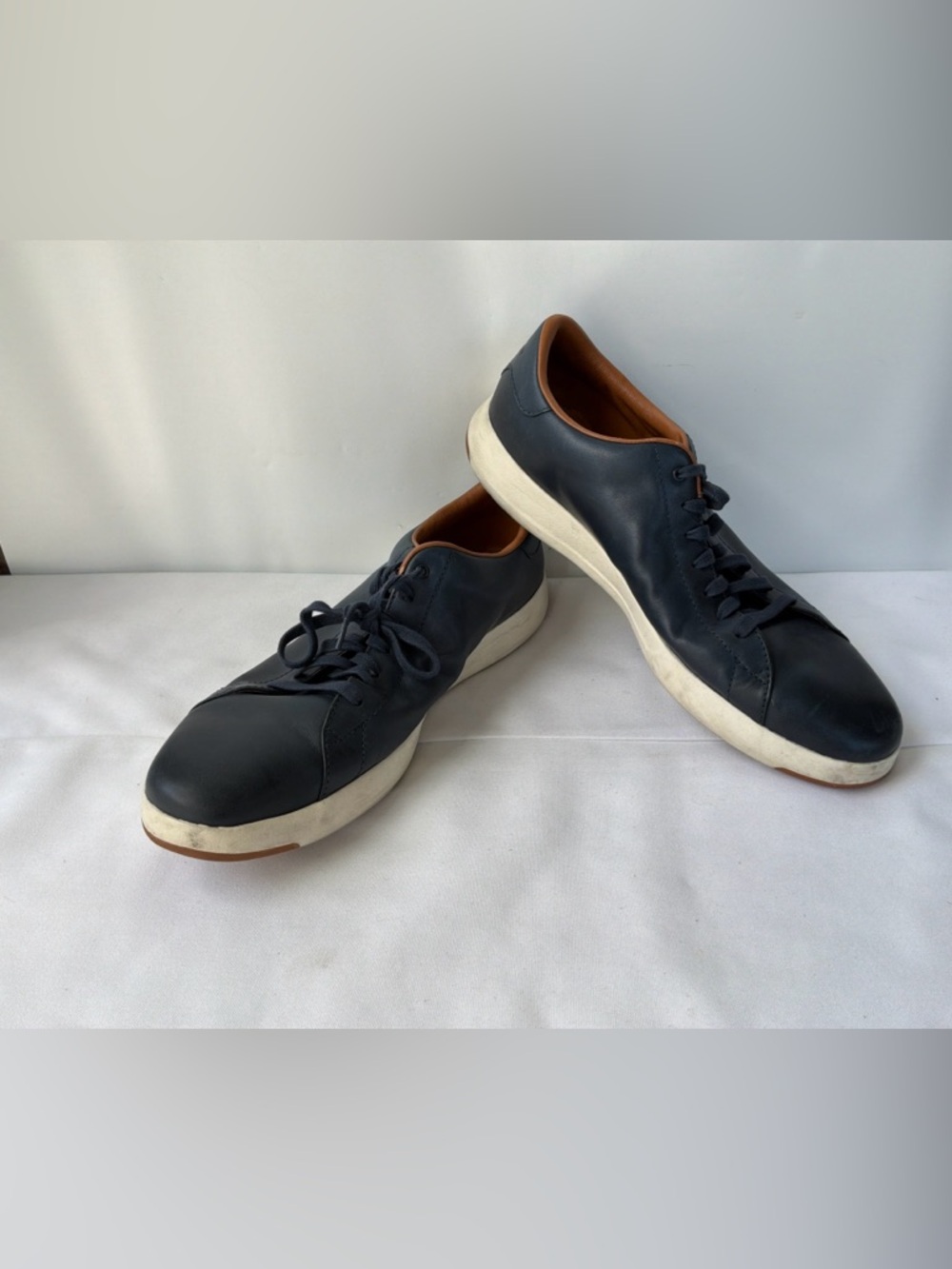 Cole Haan Grandpro Lace Oxford Sneakers Mens 14W Leather Blue Shoes C22586